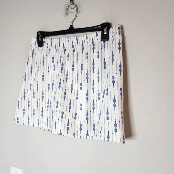 SanSoleil tennis racket/balls skort. Women's Size Large. White navy green. - Picture 11 of 16